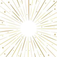 oro sunburst vettore sfondo, Sunray design con stelle, starburst telaio, elegante clip arte illustrazione, isolato sfondo