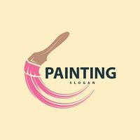 dipingere logo semplice parete dipingere spazzola design con colorato elegante vettore modello