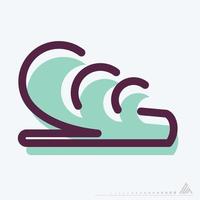 icona onda d'acqua - mbe syle vettore
