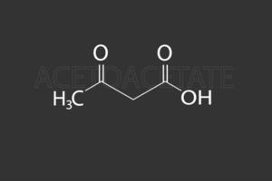 acetoacetato molecolare scheletrico chimico formula vettore