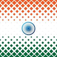 indiano bandiera con diamante piazza mezzitoni. indiano indipendenza giorno e repubblica giorno vettore