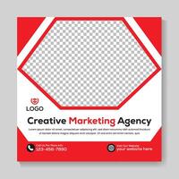 creativo marketing agenzia sociale media inviare design moderno piazza ragnatela bandiera modello vettore