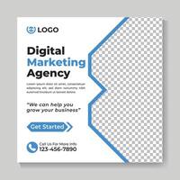 creativo moderno digitale marketing agenzia sociale media inviare design aziendale attività commerciale piazza ragnatela bandiera modello vettore