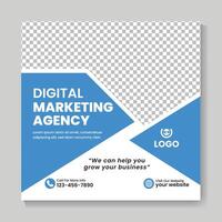 aziendale moderno digitale marketing agenzia sociale media inviare design creativo piazza ragnatela bandiera modello vettore