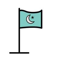 Icona di vettore della bandiera islamica