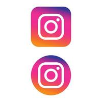 instagram pulsante icona logo vettore