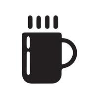 caffè tazza icona piatto stile. tazza vettore. boccale isolato icona. vettore