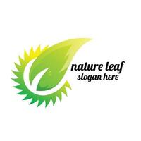 natura foglia logo design illustrazione vettore