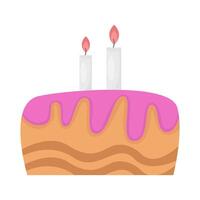 illustrazione della torta di compleanno vettore