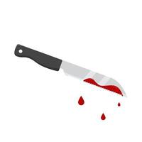 coltello sangue illustrazione vettore