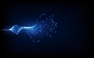 comunicazione di dati digitali lungo cavo in fibra ottica, connessione di rete di informazioni vettore