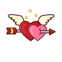 freccia nel amore angelo illustrazione vettore