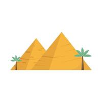 piramide con palma albero illustrazione vettore