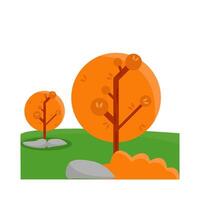 albero arancia nel giardino illustrazione vettore