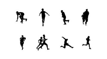 vettore illustrazione di in esecuzione atleta silhouette