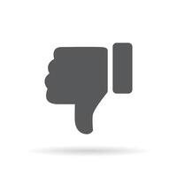 antipatia icona vettore isolato su bianca sfondo. sociale media antipatia pulsante. cattivo dito cartello simbolo