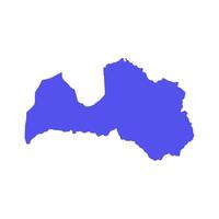 alto dettagliato vettore carta geografica - Lettonia