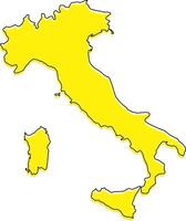 alto dettagliato vettore carta geografica - Italia