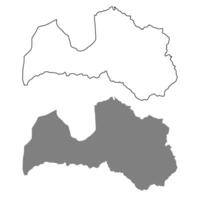 alto dettagliato vettore carta geografica - Lettonia