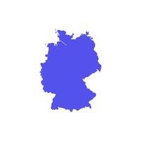 alto dettagliato vettore carta geografica - Germania