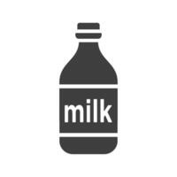 latte bottiglia icona design vettore modello