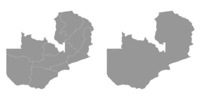 Zambia carta geografica con amministrativo divisioni. vettore illustrazione.