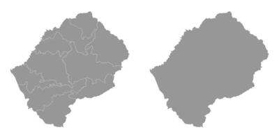 Lesoto quartiere carta geografica con amministrativo divisioni. vettore illustrazione.