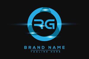rg blu logo design. vettore logo design per attività commerciale.