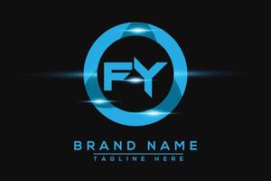fy blu logo design. vettore logo design per attività commerciale.