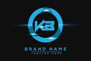 kb blu logo design. vettore logo design per attività commerciale.