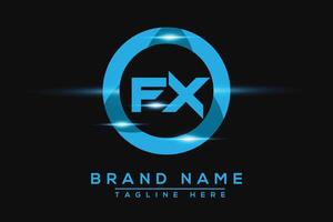 fx blu logo design. vettore logo design per attività commerciale.