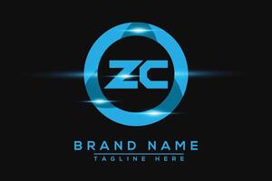 zc blu logo design. vettore logo design per attività commerciale.