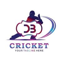 db cricket logo, vettore illustrazione di cricket sport.