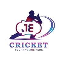 jb cricket logo, vettore illustrazione di cricket sport.