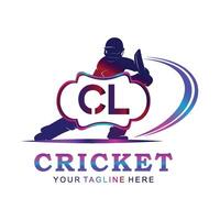 cl cricket logo, vettore illustrazione di cricket sport.