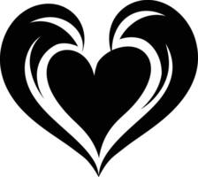 ai generato silhouette cuore amore logo simbolo nero colore solo vettore
