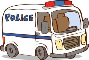 vettore illustrazione di polizia auto