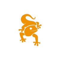 illustrazione di un arancia strisciante geco vettore
