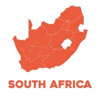 dettagliato Sud Africa carta geografica vettore
