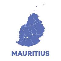 dettagliato mauritius carta geografica vettore