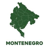 dettagliato montenegro carta geografica vettore