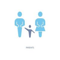 genitori concetto linea icona. semplice elemento illustrazione. genitori concetto schema simbolo design. vettore