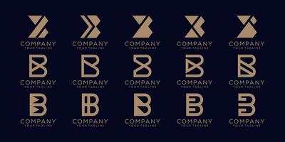 creativo lettera B icona impostare. design per attività commerciale di lusso, elegante, semplice. vettore