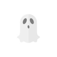 Halloween fantasma icona nel piatto colore stile. spaventoso paura impaurire trattare minaccia vettore