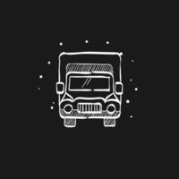 camion scarabocchio schizzo illustrazione vettore