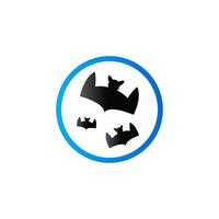 pipistrelli e Luna icona nel duo tono colore. animale stagione Halloween vettore