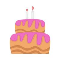 illustrazione della torta di compleanno vettore