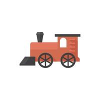 locomotiva giocattolo icona nel piatto colore stile. bambini Giochi vettore