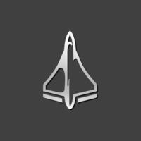 supersonico aereo icona nel metallico grigio colore stile. aereo velocità passeggeri vettore