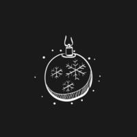 Natale palla scarabocchio schizzo illustrazione vettore